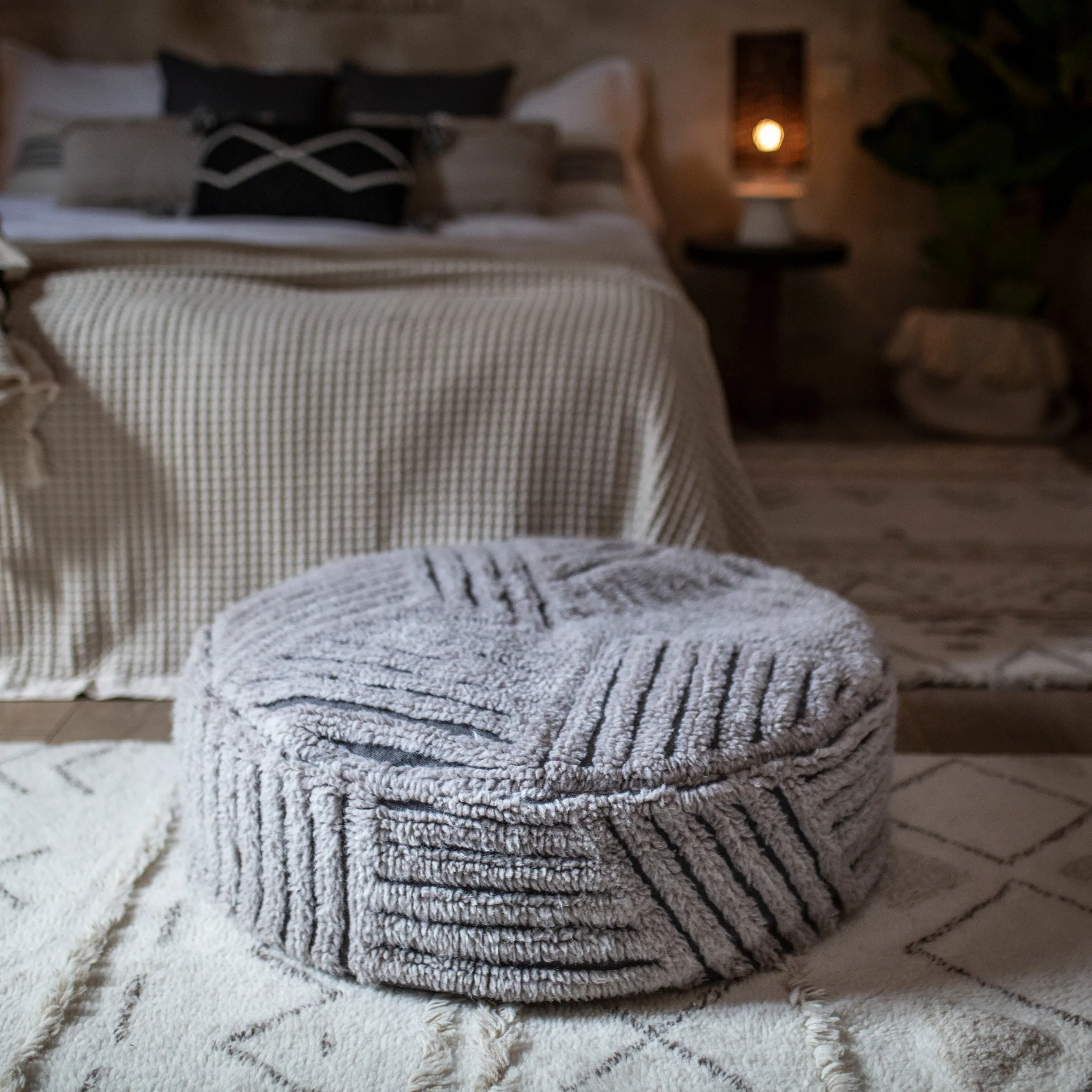 Washable Fields Pouf