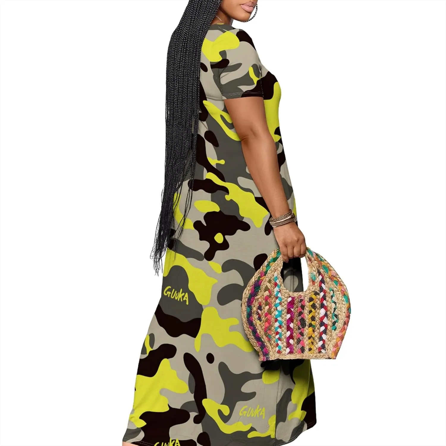 Women's Plus Size Summer Dresses Print Maxi Dresses Flowy Sundresses