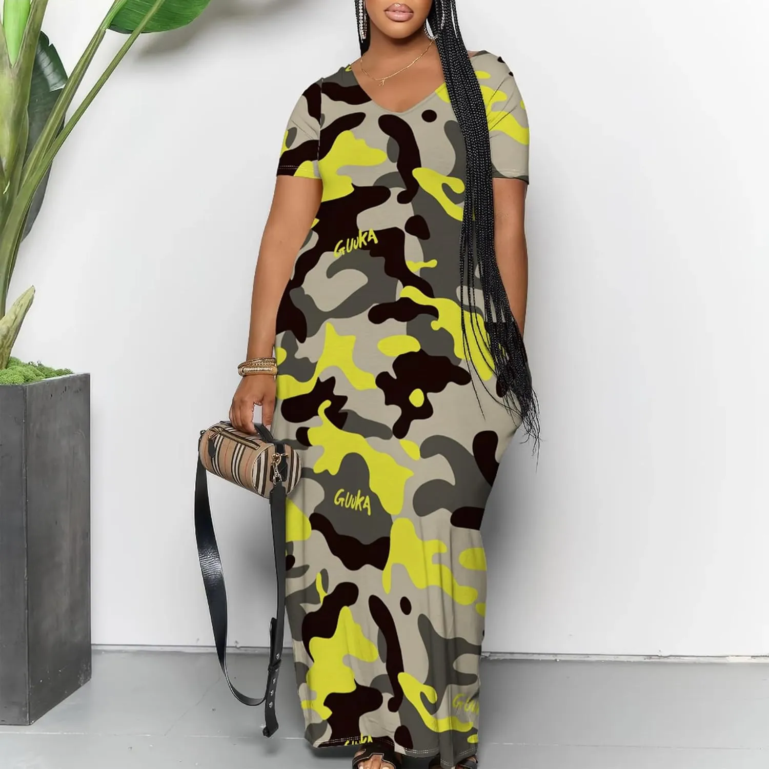 Women's Plus Size Summer Dresses Print Maxi Dresses Flowy Sundresses