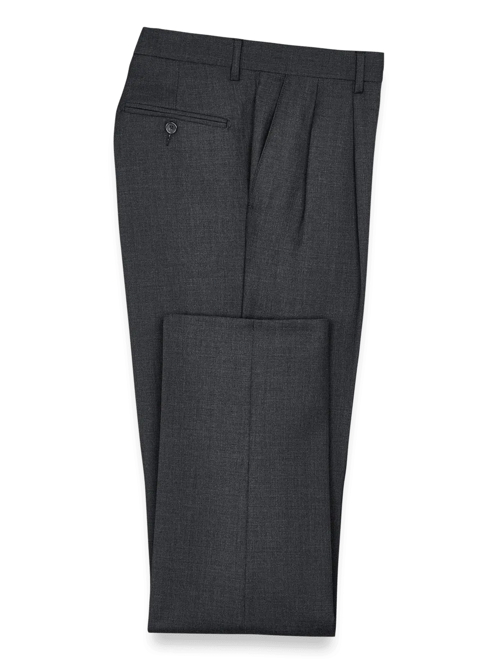 Wool Gabardine Pants - Charcoal