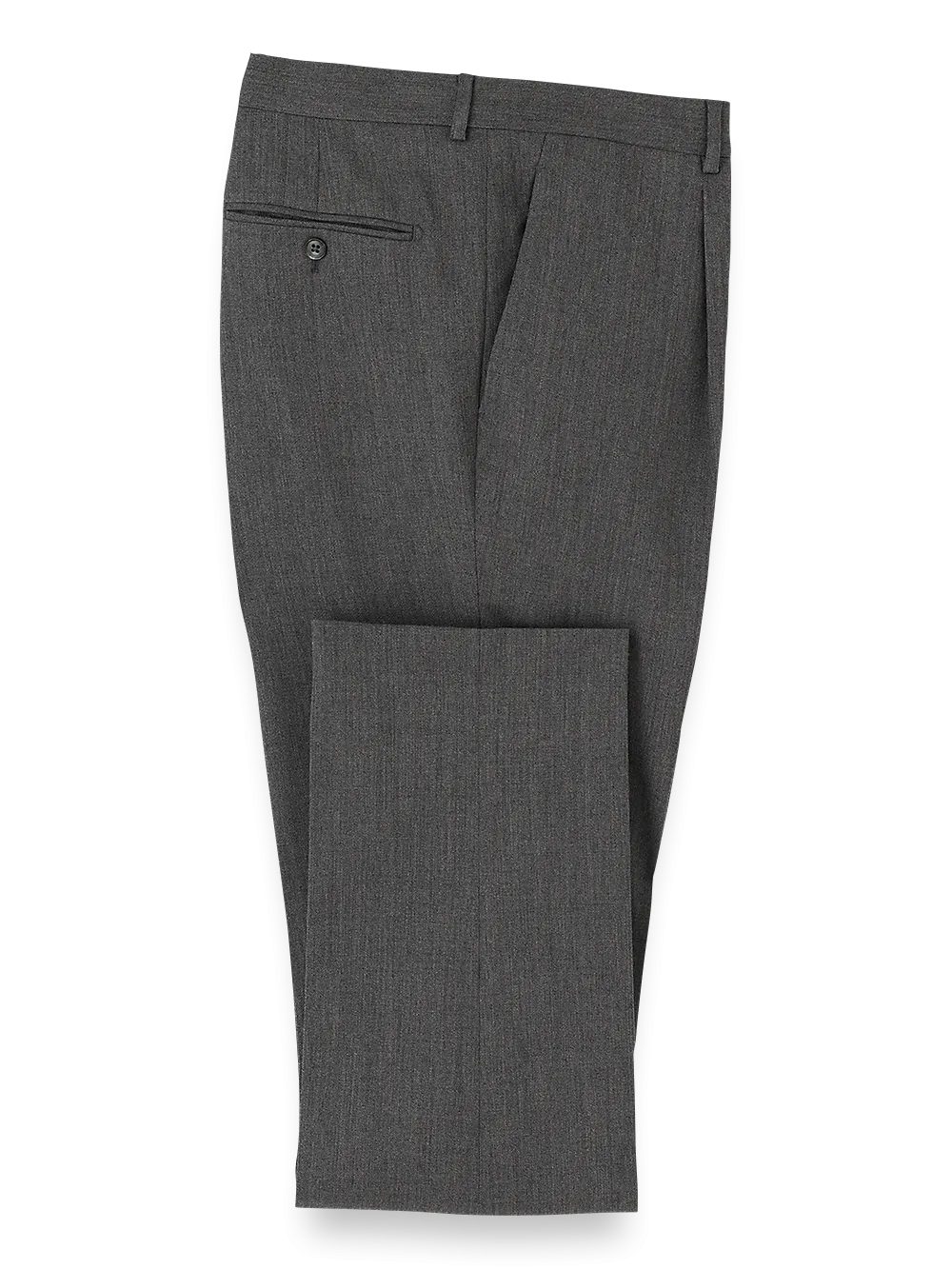 Wool Single Pleated Pants - Grey